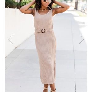 Pink Lily Knit midi dress